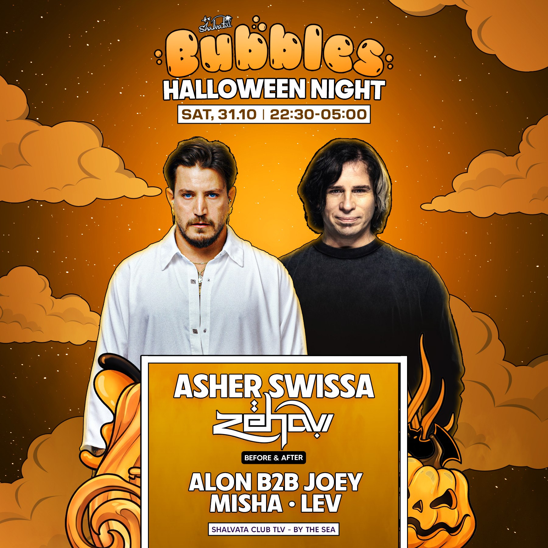 תמונת מסיבת BUBBLES - HALLOWEEN NIGHT בשלוותה נמל תל אביב, עם דיג'יי זהבי ואשר סוויסה