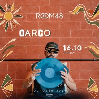 פוסטר המסיבה ROOM 48 בתל אביב עם דיג'יי דרקו (DARCO) ותאריך 16 באוקטובר 2026